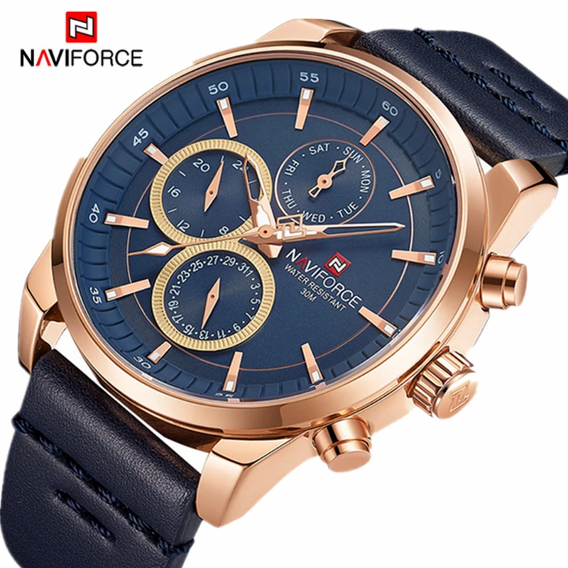 

NAVIFORCE Fashion Gold business Watch For Men Quartz Waterproof Man Wrist Watches Military Sport Male Clock Relogio Masculino