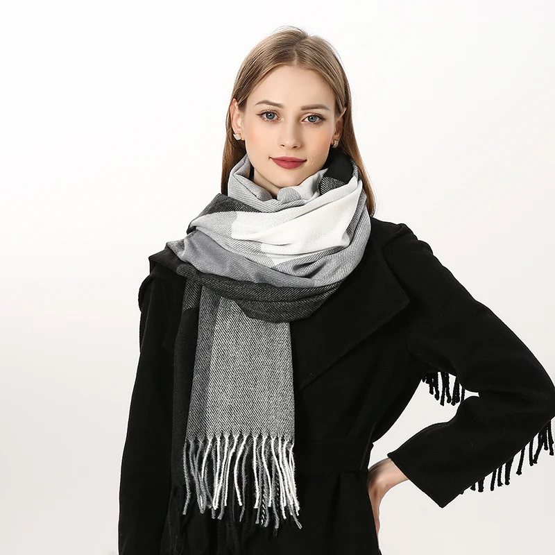 

SANMAIHUA new woman winter scarf fashion female shawls cashmere handfeeling winter wraps bufandas winter hijab scarf wholesale