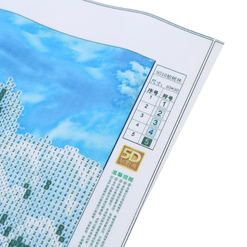 Набор алмазной вышивки крестом 40*30 см снежный зимний пейзаж озеро (белое снежное