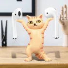 Подставка для наушников AirPods 1 2 Pro с изображением танцующего кота