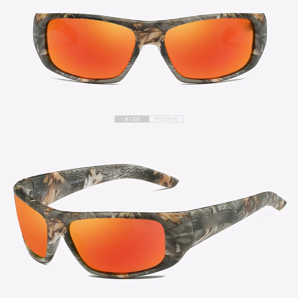 Очки солнцезащитные поляризационные зеркальные для мужчин и женщин камуфляжные