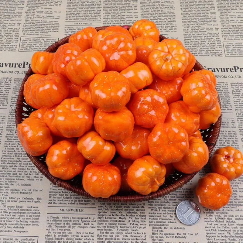 10/шт 3 5 см мини Реалистичный искусственный тыквенный пенопласт Тыква DIY ремесло