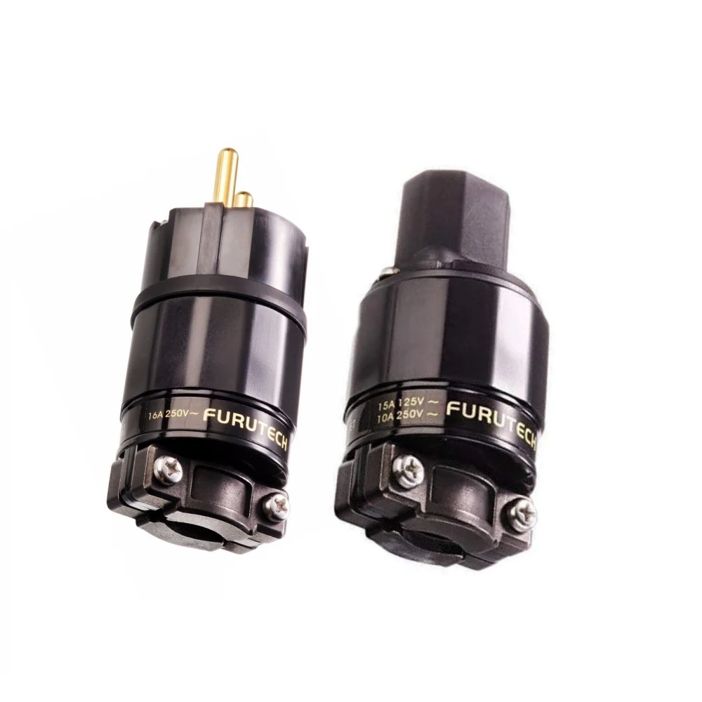 

HI-END FURUTECH FI-E11(G) /FI-11-N1(G) HI-FI Audio EU Power plug 24k Gold Plated end Schuko-Stecker IEC 15A/125V