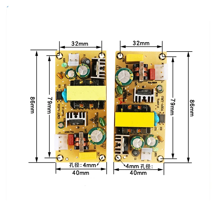 AC-DC 12V3A 24V1.5A 36W импульсный источник питания с чистой схемой от 220V до 12V 24V плата для