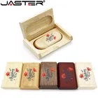 Оптовая продажа, высококачественный деревянный логотип JASTER, флэш-накопитель USB 4 ГБ, 8 ГБ, 16 ГБ, 32 ГБ, подарок, флэш-карта памяти, флэш-накопитель