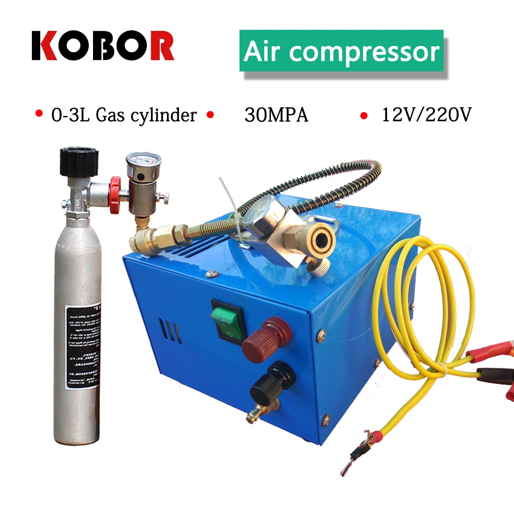 Воздушный компрессор 4500psi 220 бар 30 мпа 12 В Pcp в мини электрический портативный
