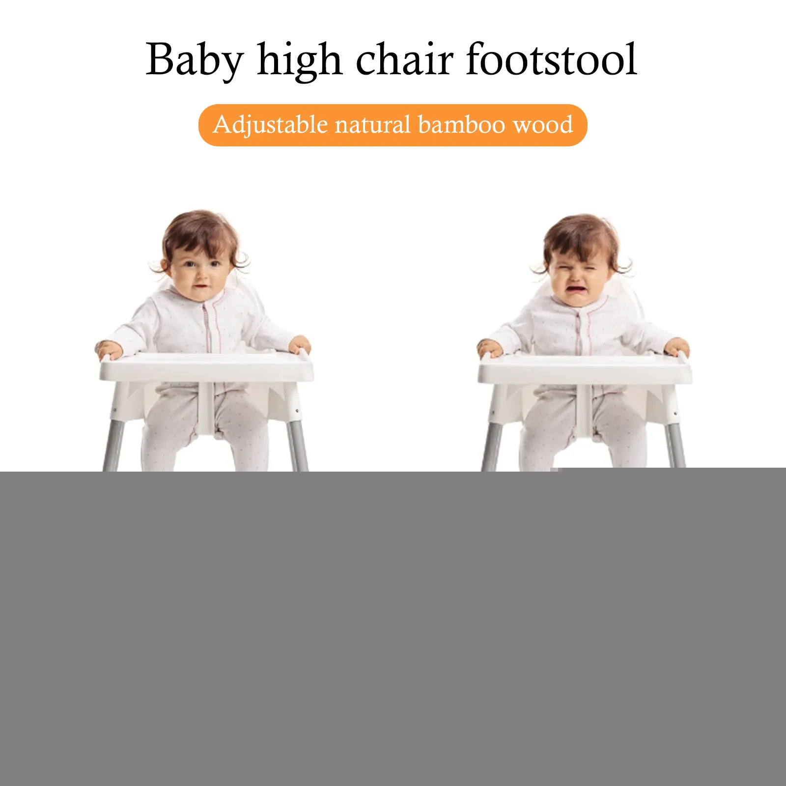 

Детский высокий стул для ног Нескользящие регулируемые высокие стулья из натурального бамбука педаль с резиновыми кольцами подставка для ...