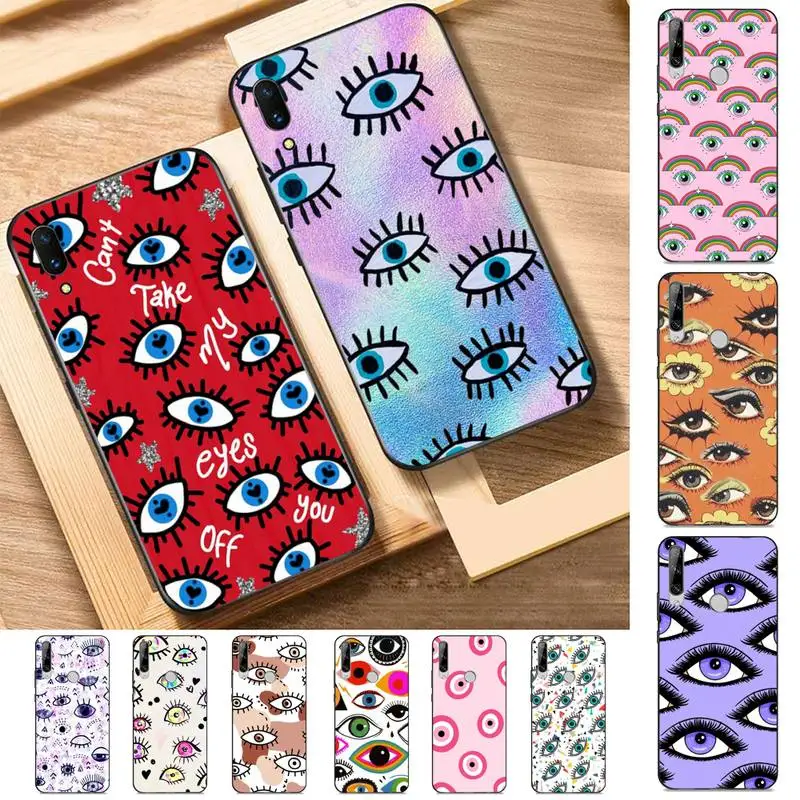 

Lucky Eye Blue Evil Eye Print Phone Case for Huawei Y 6 9 7 5 8s prime 2019 2018 enjoy 7 plus