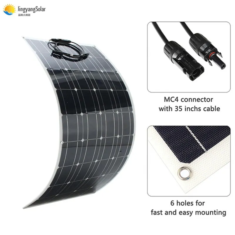 100w 18v панели солнечных батарей для домашних животных на тонкой пленке sunpower гибкие солнечные панели моно солнечных ячеек
