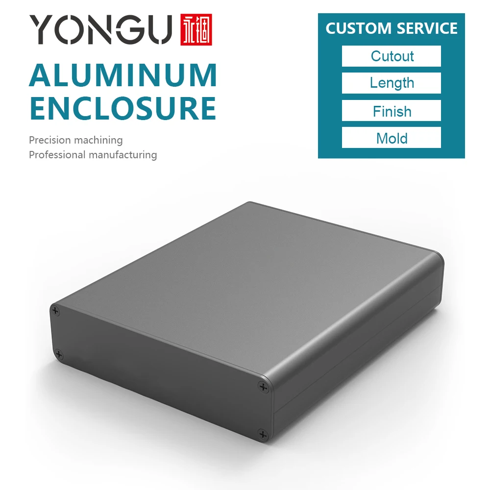 

Aluminum enclosure for electronic device battery case aluminum housing electrical distribution box 100*25.5*120mm