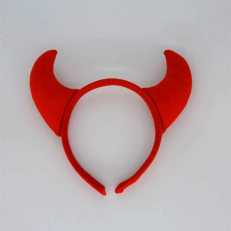 Красный черный дьявол демон рог повязка на голову галстук хвост комплект для