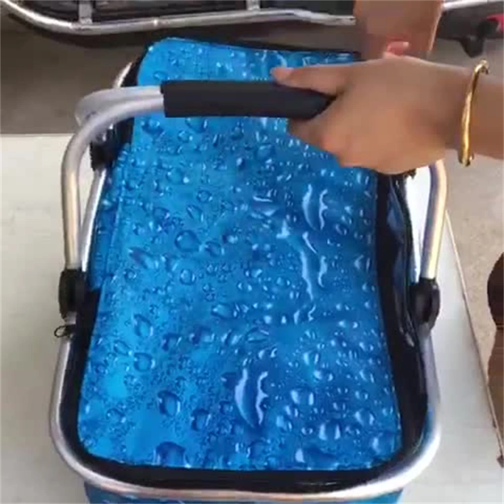 

Экологически чистая многоразовая складная корзина для пищевых продуктов на заказ, переносная алюминиевая корзина, изолированная сумка-хол...