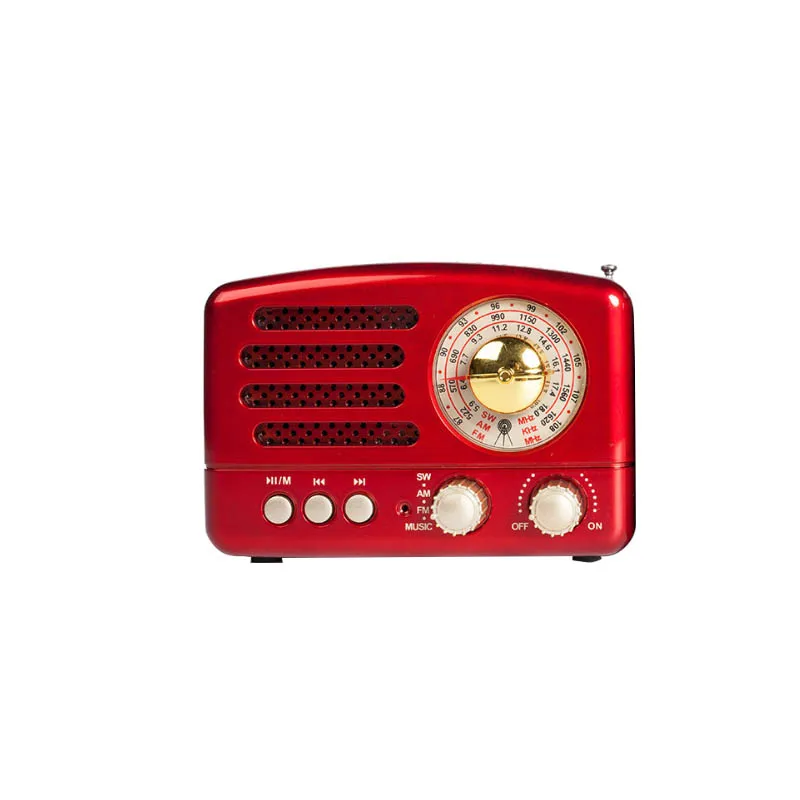 Карманный приемник Мини портативное Ретро Радио AM FM SW + Bluetooth динамик AUX USB TF MP3