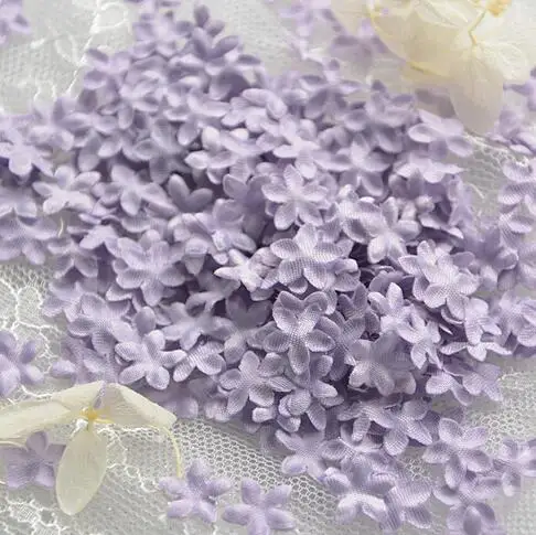grey purple 1.2cm 100 шт/1 упаковка, атласная, 3D, прессованная, Zou, лепесток, цветок, кусок, атласная мини-лента, аксессуары для цветов RS1279 - Цвет: grey purple 1.2cm