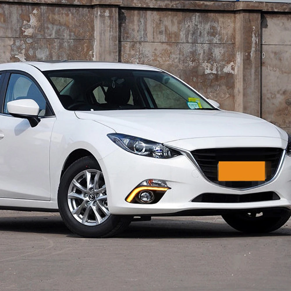 1 пара автомобильных мигающих дневных ходовых огней для Mazda 3 Mazda3 Axela 2013 2014 2015 2016