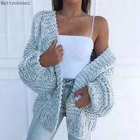pink knitted sweater women autumn female casual long sleeve cardigan sexy oversized jumper coat lady winter warm cardigan mujer