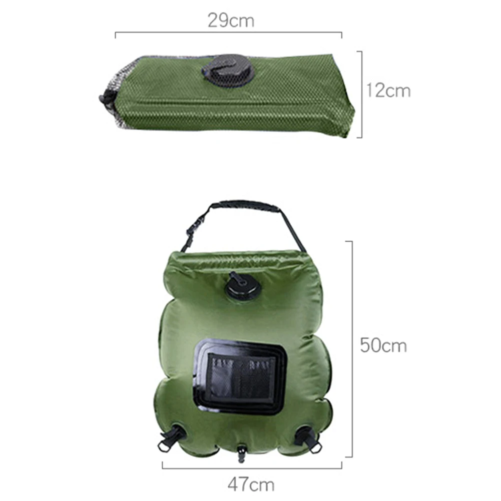 

Portable 20L Outdoor Travel Camping Hiking Solar Energy Heated Shower Bag Pouch Portable Outdoor Bath Water Storage Bag