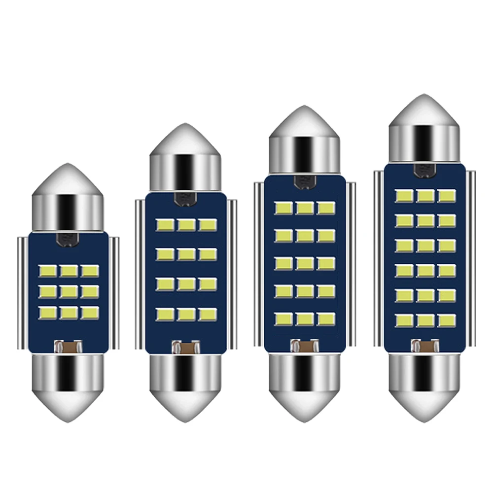

100Pcs Festoon c5w LED CANBUS 31 36 39 41 mm led bulb 3030 9 12 15 18 SMD reading lamp car Interior Light Error Free DC 12V
