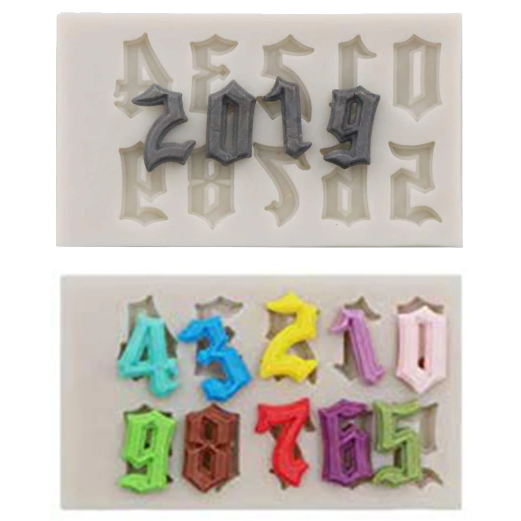 Силиконовые формы для тортов с цифрами украшения Шоколадные инструменты помадки