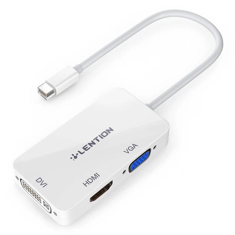 Адаптер Mini Display Port to VGA HDMI DVI кабель 3 в 1 конвертер порта дисплея Thunderbolt Для MacBook Air Pro