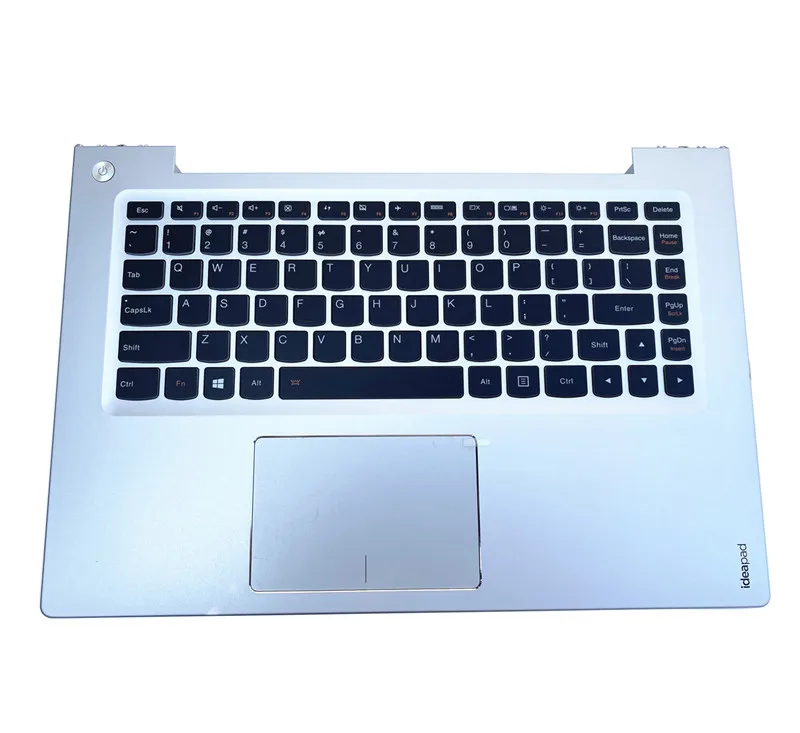 

Новый оригинальный чехол для ноутбука Lenovo U430 U430p, чехол с английской клавиатурой с подсветкой + тачпадом, серебристый