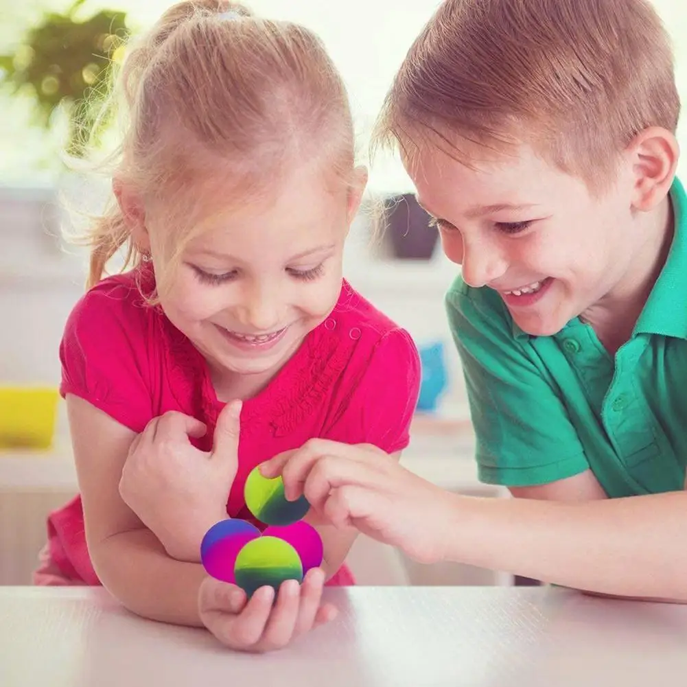 

10 шт./лот забавные игрушечные шарики из твердой резины прыгающий шар Смешанные Детские Мячи эластичные резиновые супер детские Мячи надувной подарок для детей X D9n2