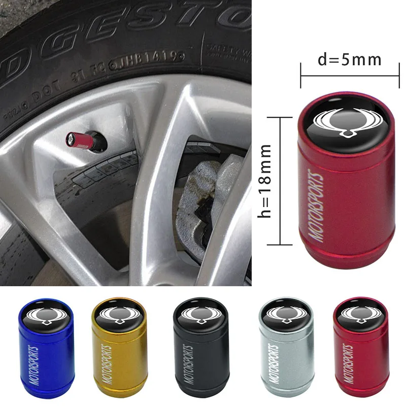 

4pcs Car Metal Tire Valve Caps Car Logo Tyre Air Stems Cover for SsangYong Actyon Turismo Ssang Yong Rodius Rexton Korando Kyron