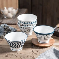 5 inch ceramic bowl anti scalding soup bowls japanese style rice bowl household fruit dessert cute tableware eco friendly