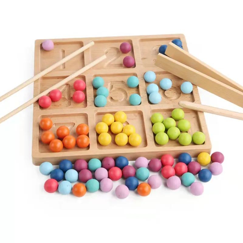 Деревянные развивающие игрушки Монтессори для детей доска с числами Цифровая