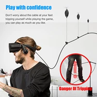 6pcs silent vr cable pulley system for htc vivevive prooculus riftssony pswindows vrvalve index vr cable management