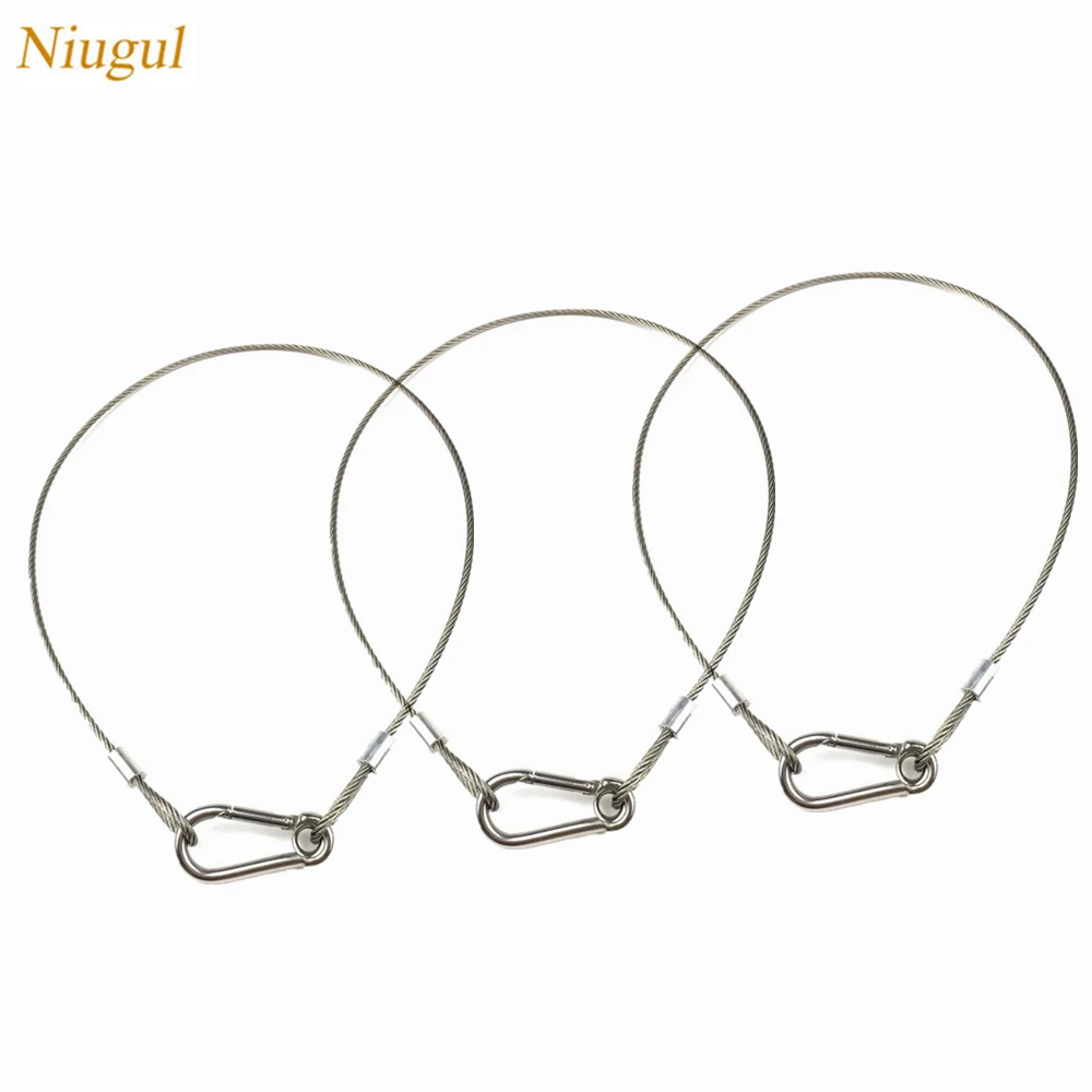 

3pcs/lot Stage Light Safety Rope Cable 85cm Long Steel Safe Wire For Disco DJ LED Moving Head Light Par Light Fixtures Equipment