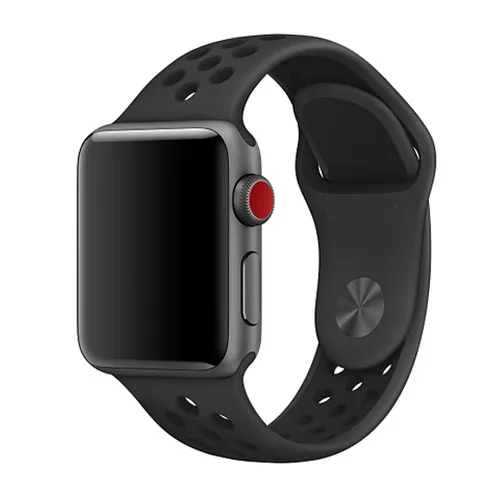 Ремешок для apple watch band 44 мм 40 мм correa apple watch 4 3 band 42 мм/38 мм iwatch спортивный силиконовый ремешок-браслет аксессуары для часов - Цвет ремешка: coal black 20