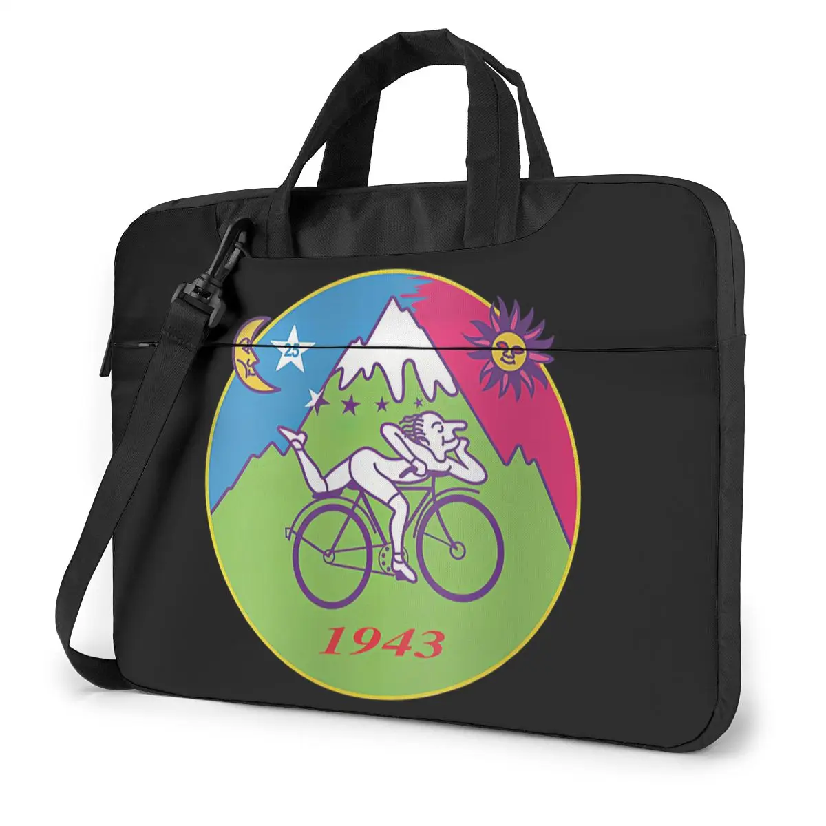 

Albert Hoffman LSD Bicycle Day Laptop Bag Case Protective Vintage Computer Bag Bicycle Crossbody Laptop Pouch