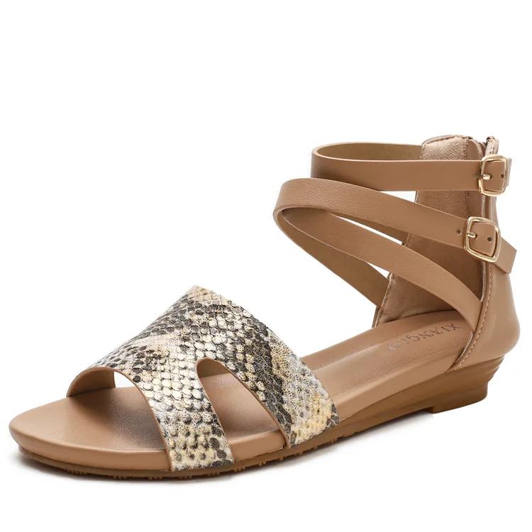 

Новинка, женские босоножки на танкетке с открытым носком, женские пикантные босоножки на молнии с пряжкой