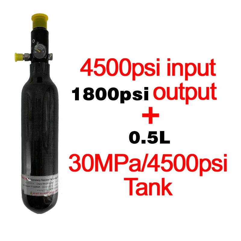 0.5L 1800psi Acecare Пейнтбол Бак 0.35L/0.5L Воздушный бак 4500psi Давление Тип регулятора Pcp Кондор для Pcp аксессуары пневматическая винтовка гПа Airsoft - Цвет: 0.5L 1800psi