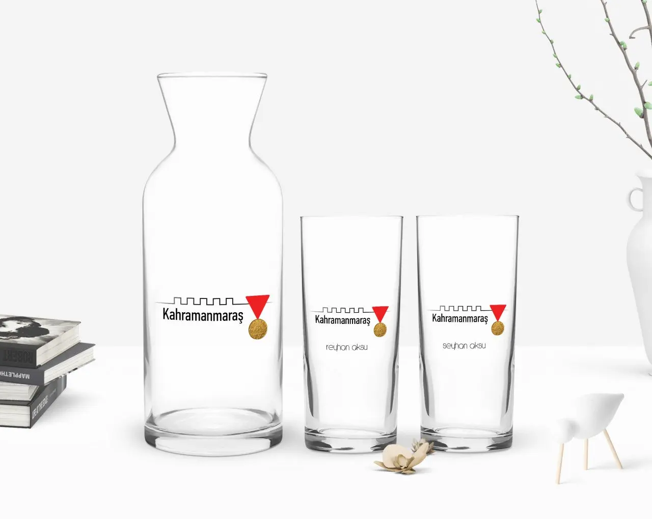 

Персонализированный красочный печатный дизайн Sikka туристическая двойная чашка И Графин в подарок Seti-1