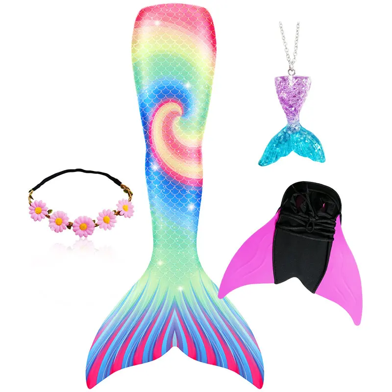 Аксессуары для детей и взрослых можно добавить с моноластами костюмы русалки