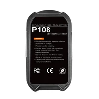 powtree for ryobi 18v 6000mah p108 li ion rechargeable power tool battery replacement rb18l40 p107 p104 biw180 tools battreies
