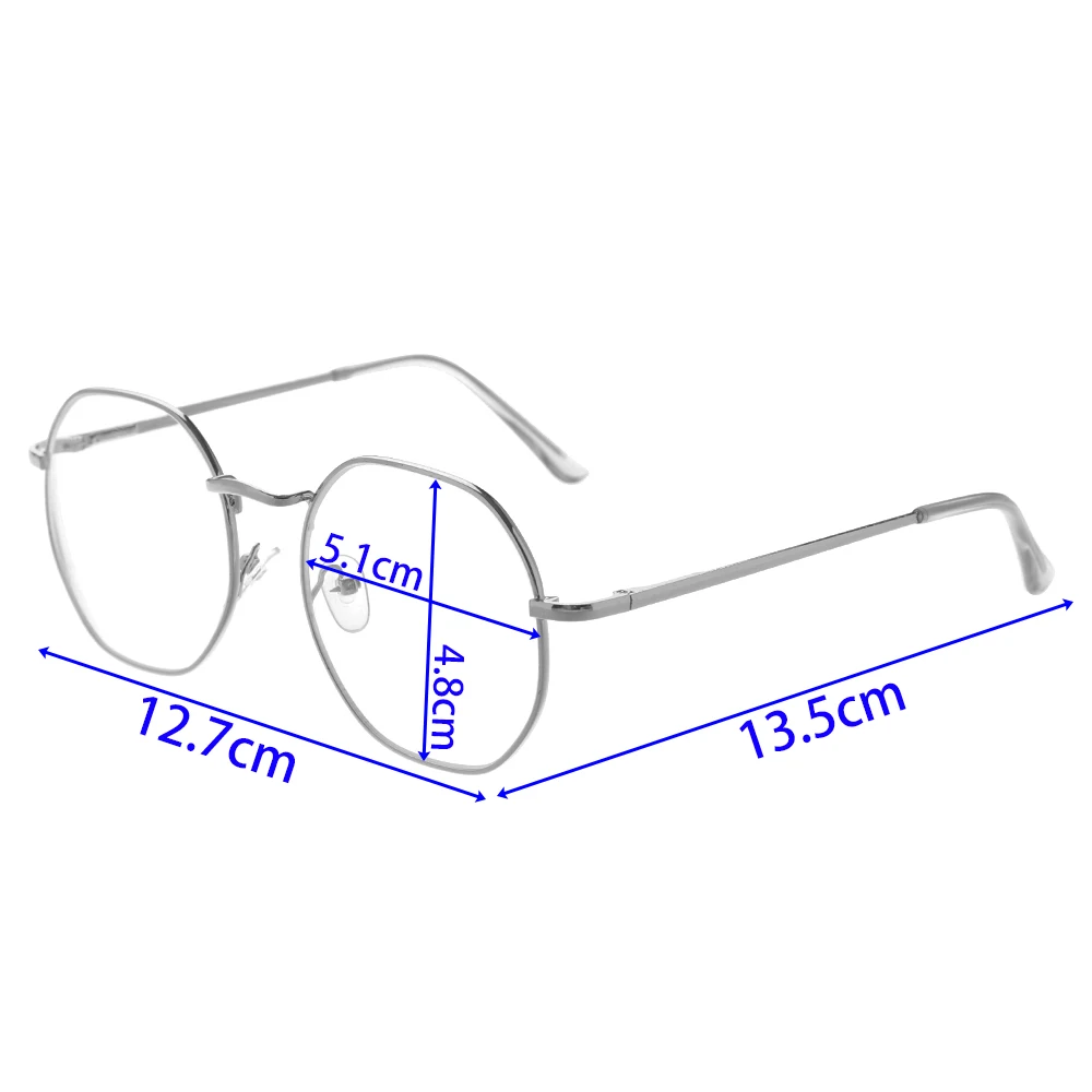 Модные металлические очки для близорукости унисекс ретро многоугольные