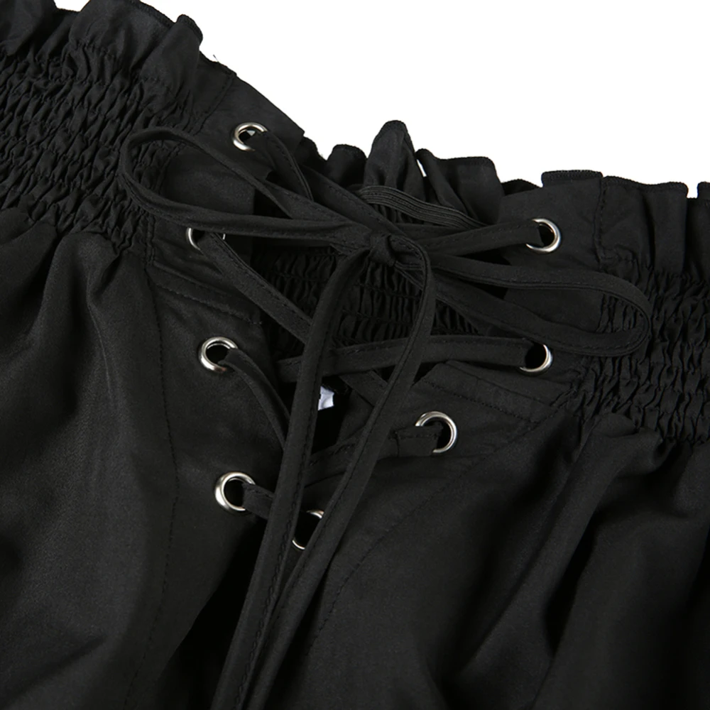 Модные черные свободные повседневные укороченные топы с одним воротником