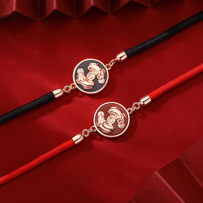 Браслет ручной работы с двумя храбрыми бусинами для мужчин и женщин ювелирные