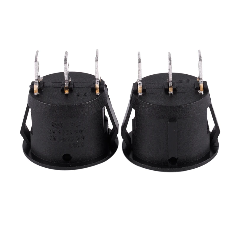 2 x AC 6A/250V 10A/125V 3 Pin SPDT вкл./выкл./вкл. положения круглая лодка кулисный переключатель