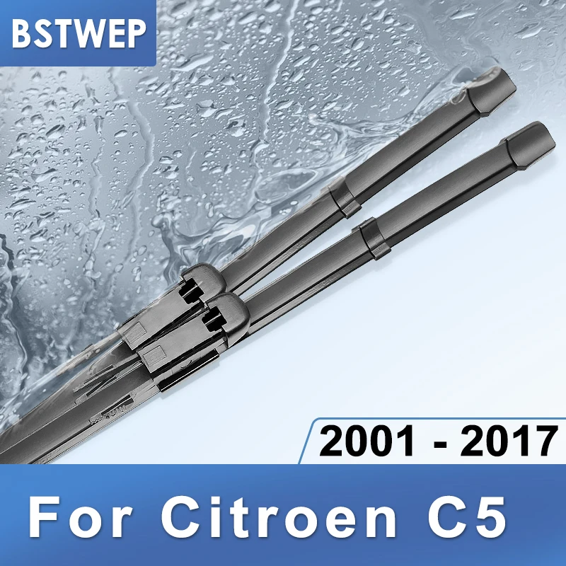 

BSTWEP Windscreen Wiper Blades for Citroen C5 Mk1 Mk2 Fit Hook / Side Pin / Pinch Tab Arms Model Year from 2001 to 2016