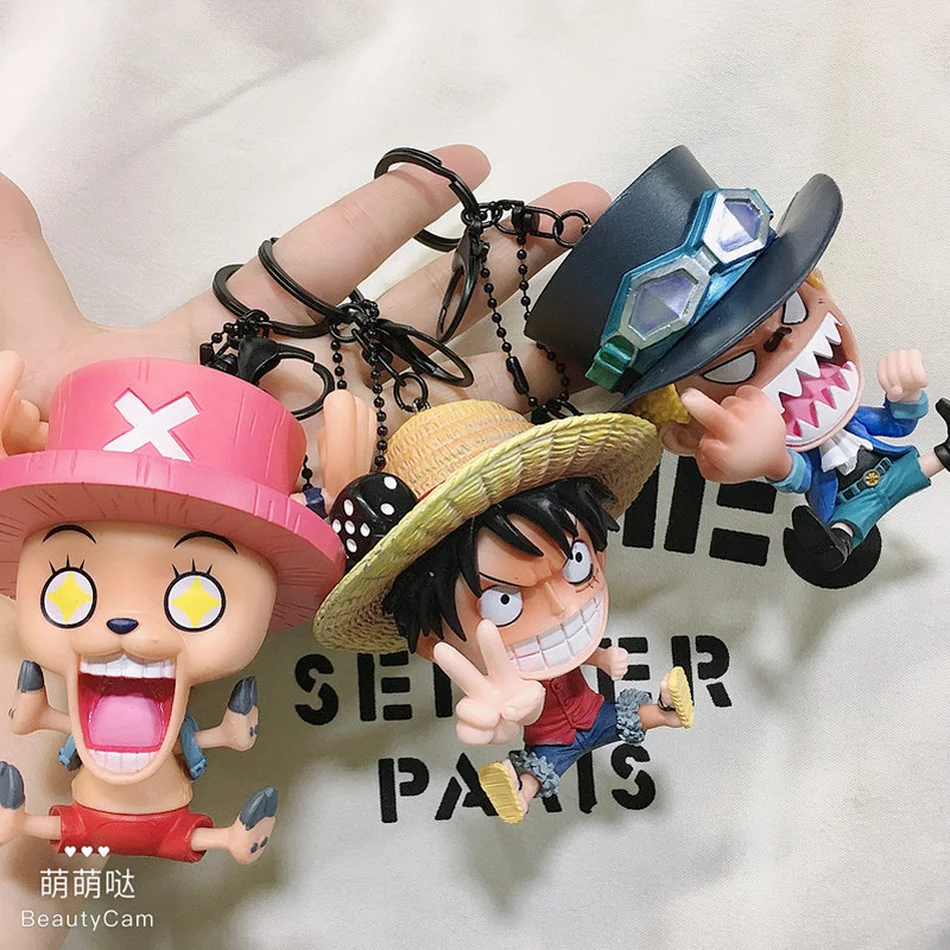 

One Piece Luffy Chopper Hand Office Aberdeen Anime Model Decoration Keychain Pendant School Bag Ornament Couple Gift