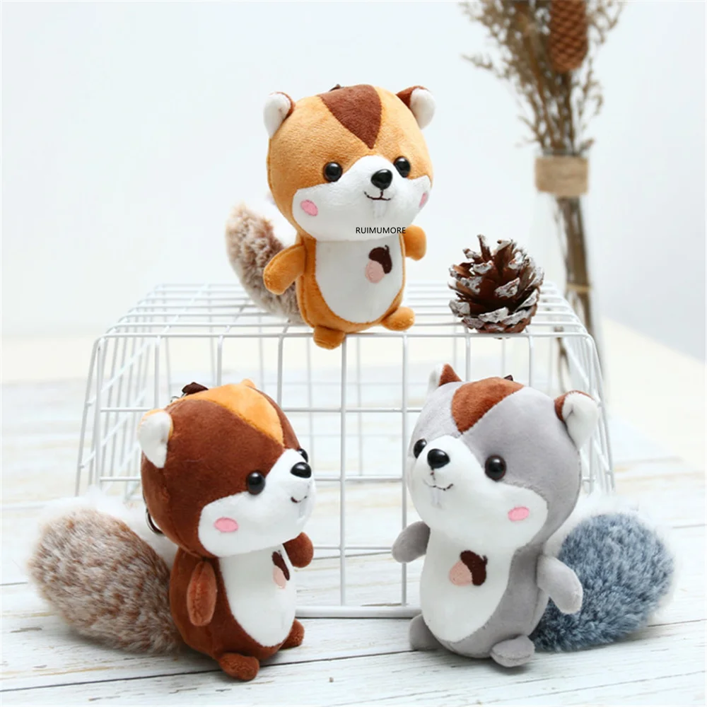 NEW Gift Plush Toy - 9-14CM Little Cute Animal Stuffed TOY Soft Squirrel Keychain DOLL | Игрушки и хобби