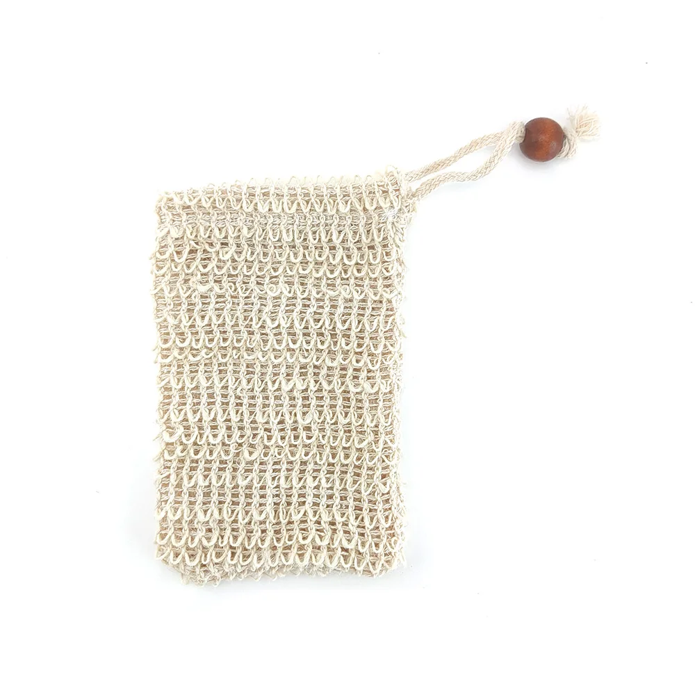

5pcs Sisal Hemp Soap Bag Blister Foam Maker Double-layer Mesh Soap Net Foaming Easy Bubble Linen Mesh Bag Bathroom Cleaning Tool