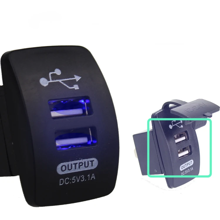 Автомобильное зарядное устройство с двумя USB-портами постоянный ток 3 1 А 5 В 2