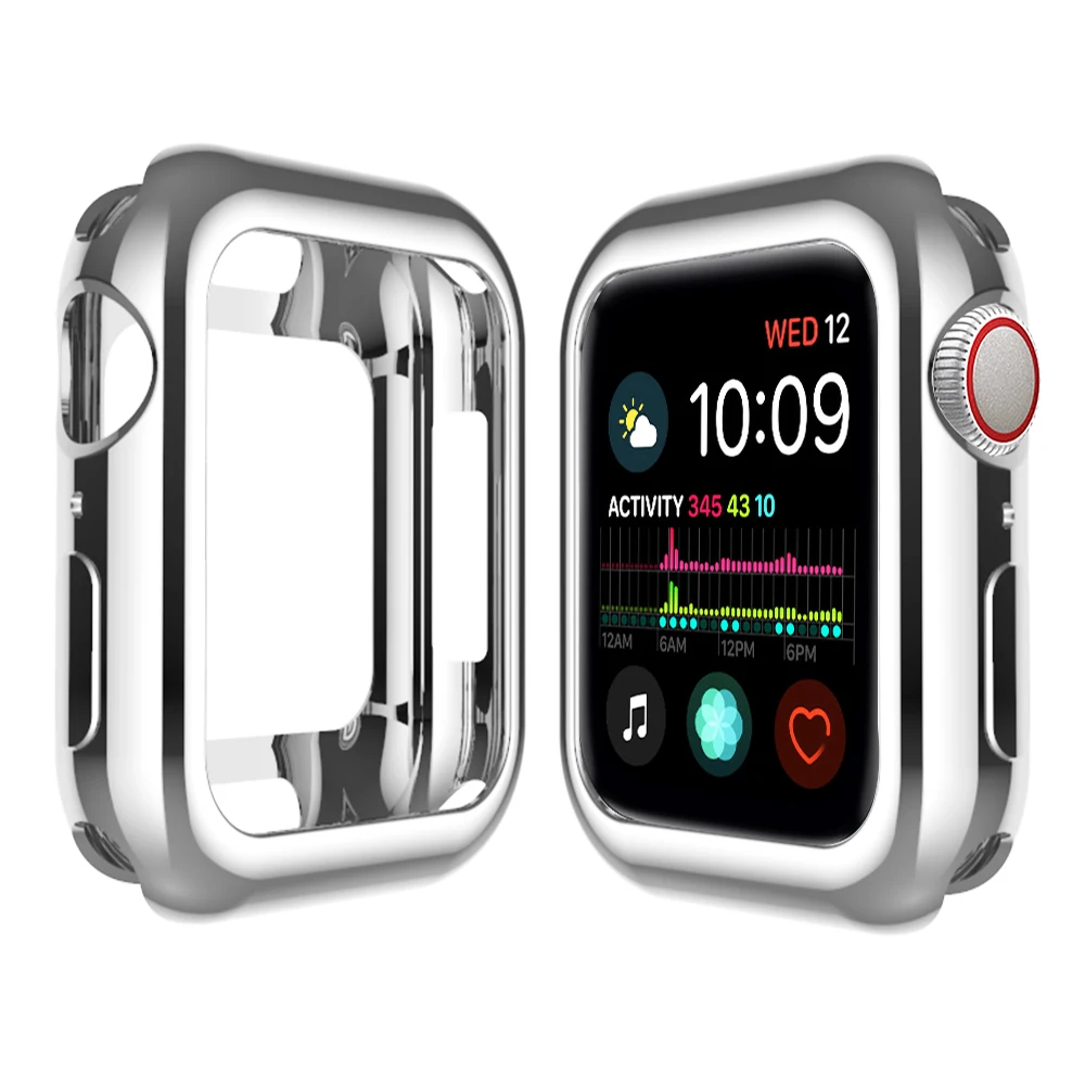 Чехол для Apple Watch чехол 44 мм 40 iwatch 38 42 аксессуары мягкая оболочка защитный бампер