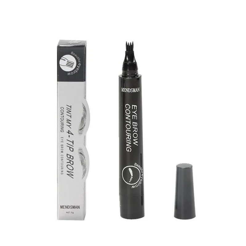 

5 Color 4 Pronged Head Wild Eyebrow Pencil Waterproof Anti-sweat Liquid Eye Brow Pen Brown Non Halo Eye Make Up Beauty Cosmetics