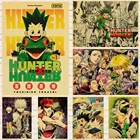 Togashi Yoshihiro манга работает Hunter X Hunter винтажный постер из крафт-бумаги Классическая японская аниме Настенная Наклейка для домашнего бара Декор
